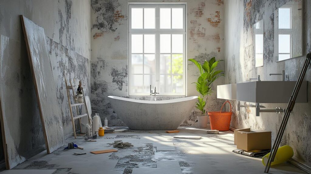 Quelle durée pour une rénovation complète de salle de bain incluant miroir et porte-serviettes ?